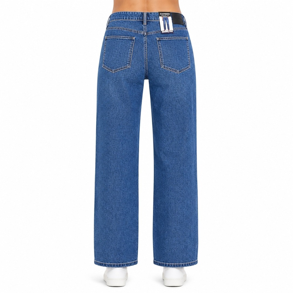 Express Embellished Jean Womens Size 10 Straight Leg Studded Medium Wash NWT - Picture 2 of 14